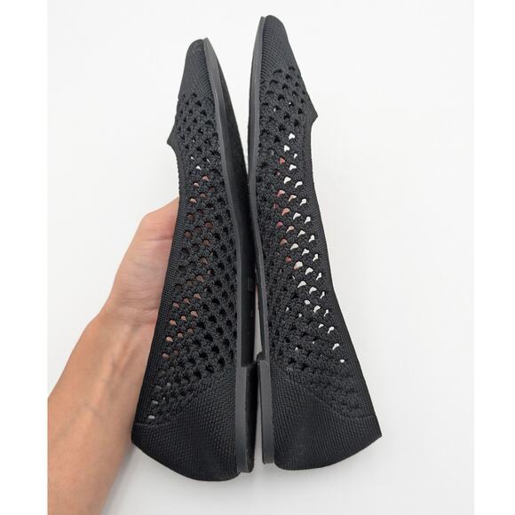 MIA Lovi Knit Pointed Toe Dressy Ballet Flats Women's Black Size US7.5M EU38 - Picture 6 of 10